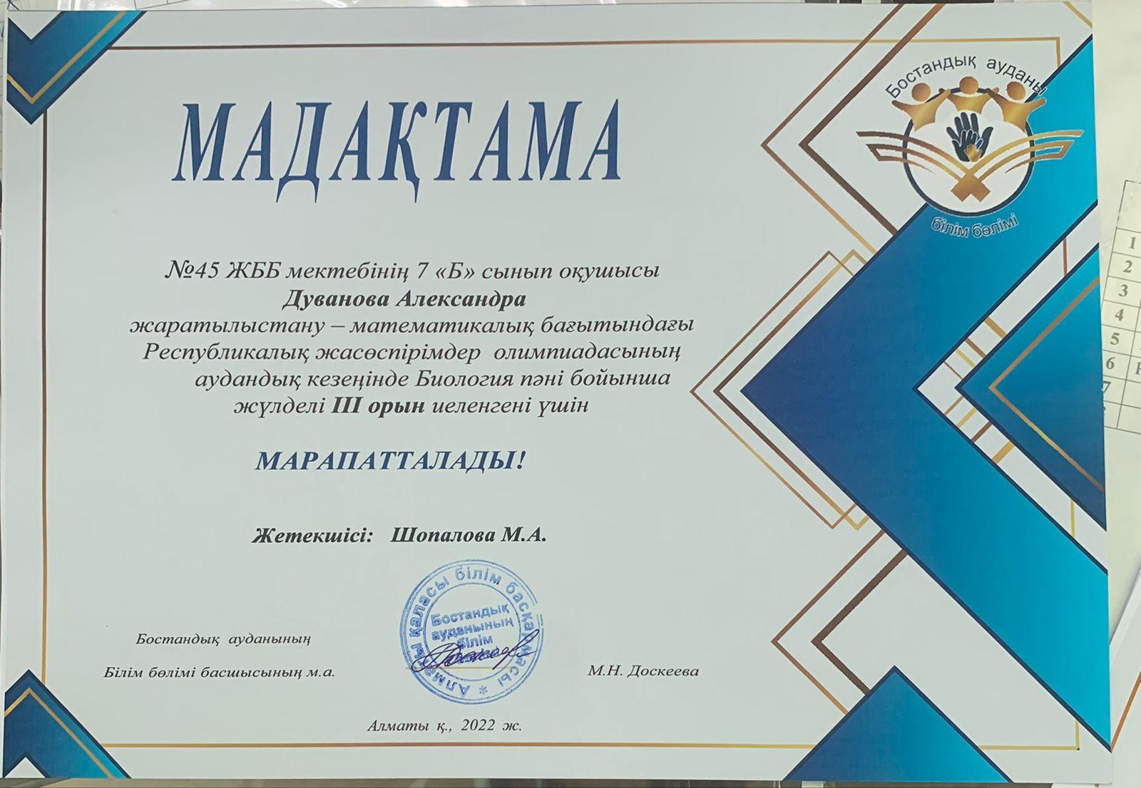 Достижение школьников